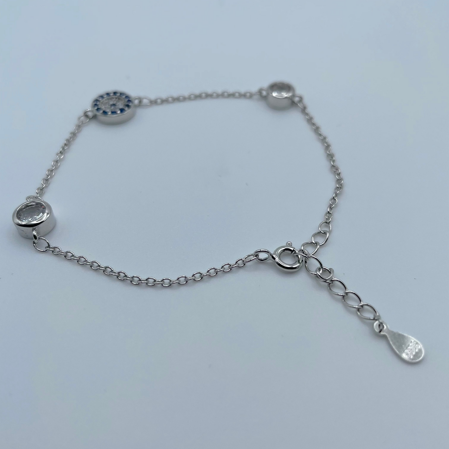 Sterling Silver Evil Eye Bracelet