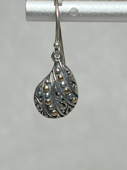 Sterling Silver & 18K Gold Earrings