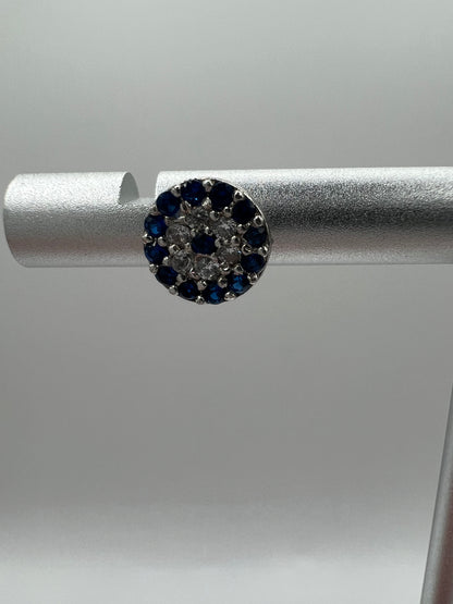 Sterling Silver Evil Eye Earrings