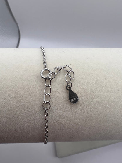 Sterling Silver Bracelet - Blue Crystal